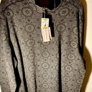 Sable and Stone Mens Reversible 1/4 zip shirt. Charcoal. NWT.